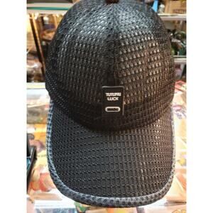 Tutupai Luck Made Strap Back, Trucker Hat. Casual (Golf Tennis) Black Mesh